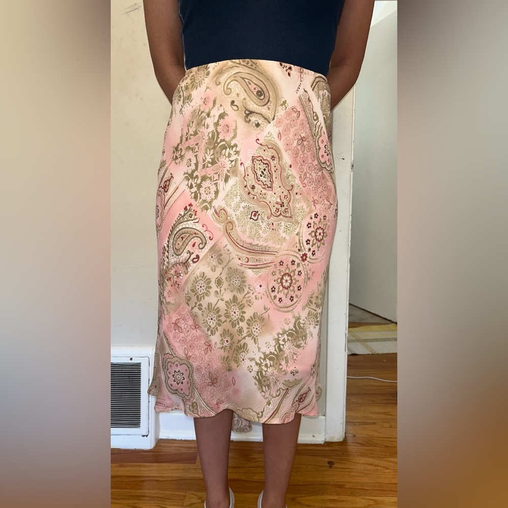 Y2K pink paisley Barbie skirt